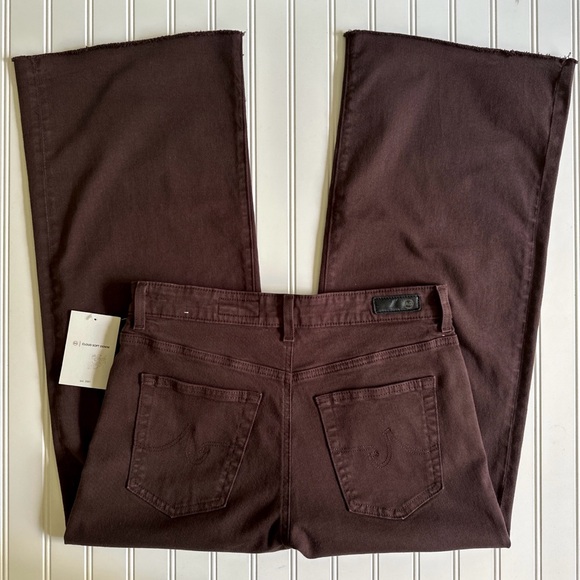 AG Adriano Goldschmied Saige Wide Leg Crop Raw Hem Jeans NWT Size 29 - Picture 16 of 16